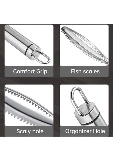 Çok İşlevli Paslanmaz Çelik Balık Pulları Kazıyıcı, Temizleme Kiti - Ev Pazar Restoran İçin 1 Adet Diğer