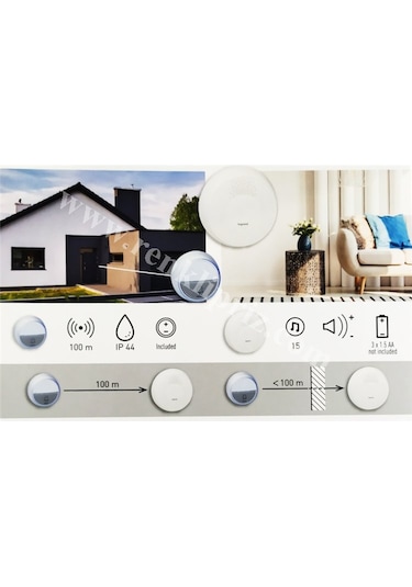 Legrand 094252 Comfort Kablosuz Zil 100 Metre Menzil