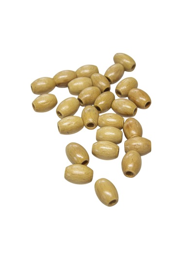 2 Cm Oval Ahşap Boncuk 10'lu