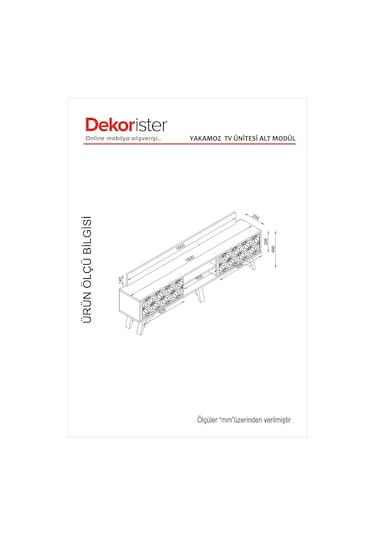 Dekorister Exclusive Yakamoz Tv Sehpası Ceviz