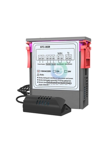 STC-3028 Çift Ekran Isı ve Nem Termostatı 220 V
