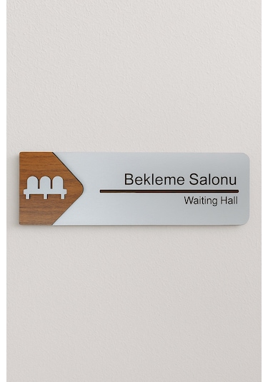 Bekleme Salonu Ofis Oda Kapı İsimliği Yönlendirme Tabelası Levhası Kişiselleştirilebilir