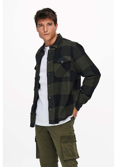 Only & Sons Erkek Onsmılo Kareli Çift Cepli %100 Pamuk Gömlek 22019854 Yeşil Only & Sons Erkek Onsmılo Kareli Çift Cepli %100 Pamuk Gömlek 22019854 Yeşil
