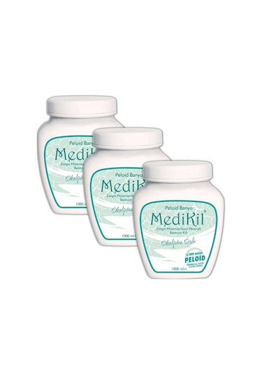 Medikil Peloid Ayak ve Banyo Terapisi Okaliptus Özlü Bentonit Kili 1 L x 3