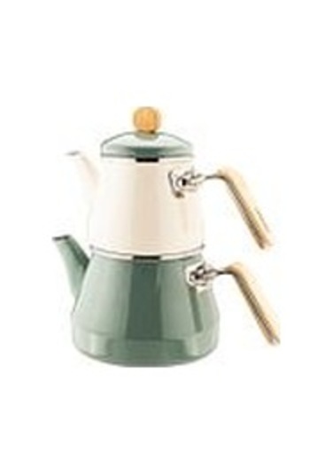 Lumino - Bambu Kulplu Çaydanlık Takımı Yeşil Yeşil