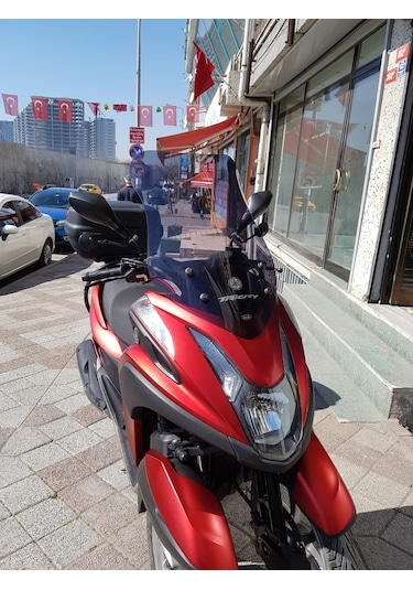 Yamaha Tricity Uzun Ön Cam Zeus Koyu Füme 64cm 4mm