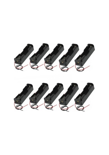 Koodmax - 10 Adet - 1'li Tekli Aa Kalem Pil Kutusu Yuvası 1.5v Kablolu Kalem Pil Tutucu