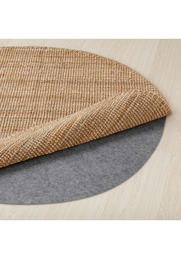 Jüt Halı, Natürel, 130 Cm Yuvarlak