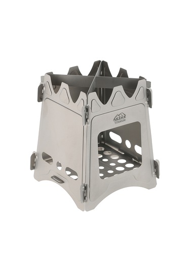 Yifomall Titanyum Çelik Çadırızgarısı, Hafif Ve Dayanıklı, Hızlı Montaj, Doğal Yakıt Desteği, Çok Fonksiyonlu Kamp Aleti Bej