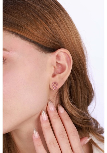 Renkli Taşlarla Süslenmiş Gümüş Küpe