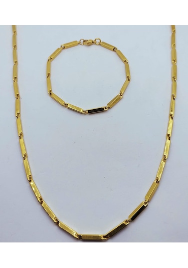 Çelik Kolye Bileklik 3Mm Altın