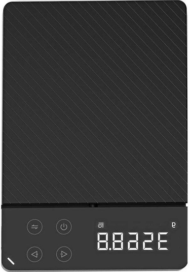 Novahub Şarj Edilebilir Hassas Mutfak Terazisi - 5 Birimli Led Ekran, Tartı Fonksiyonu, 8kg Kapasite Siyah Siyah