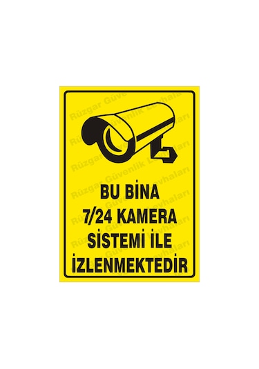 Kamera İle İzlenmektedir Galvaniz 15x21 Cm Bu Bina