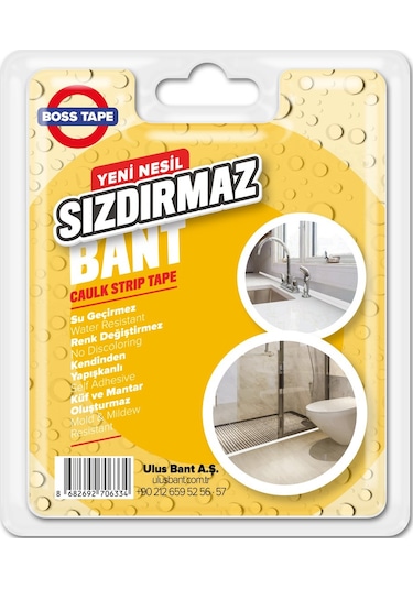 Boss Tape Küvet Lavabo Duşakabin Sızdırmaz Bant En:38mm Boy:3,35m