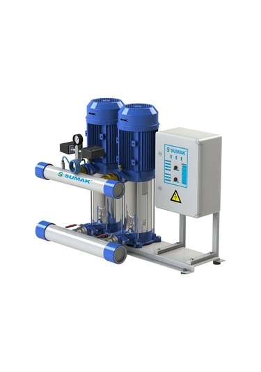 Sumak Sht16 B 750/7 Düşey Milli Kademeli Çift Pompalı Hidrofor 25 Kat 64 Daire