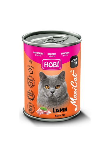Hobi Maxicat Kuzu Etli Yetişkin Kedi Konservesi 400 Gr X 12 Adet