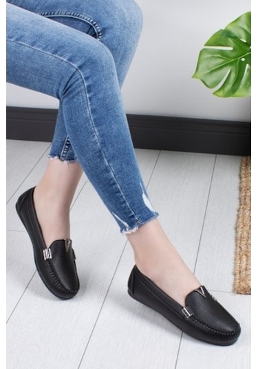 Khayt Flora Casual Günlük Kadın Babet Ayakkabı Siyah