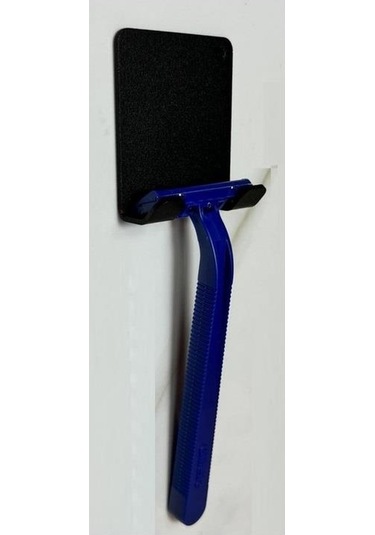 Zhltools Paslanmaz 2li Traş Bıçağı Tutucu Banyo Lif Askısı Çok Amaçlı Askı Siyah