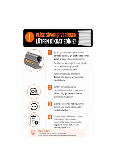 Plise Perde Antrasit Kumaş + Gri Profil Kasa Cam Balkon Perdesi