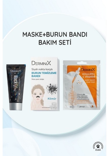 Derminix Black Glow Gözenek Karşıtı Soyulabilir Maske 100 ML + Kolajen + C Vitamini Kağıt Kömürlü Siyah Nokta Yüz Maskesi 39882722