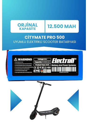 Citymate Pro 500 Batarya 36v 12.500mah