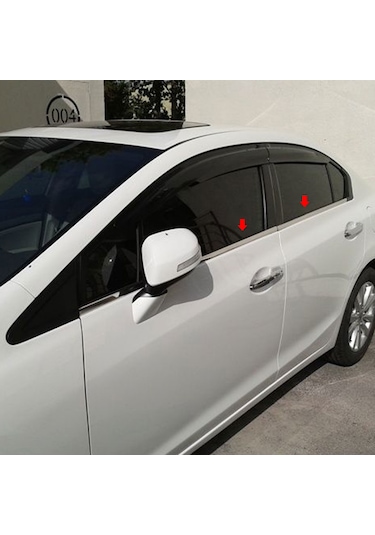 Honda Civic Fb7 Krom Cam Çıtası 4 Parça 2012-2016 Arası