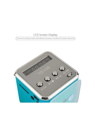 Td-v26 Hoparlör Mini Bluetooth 5.0 Fm Radyo Alıcısı Mp3 Çalar Soundbar Tf Kartı Rose Red Fransa