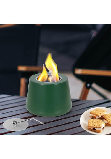 Suntek Magideal Kapaklı Masaüstü Ateş Çukuru Ev Şenlikli Yeşil