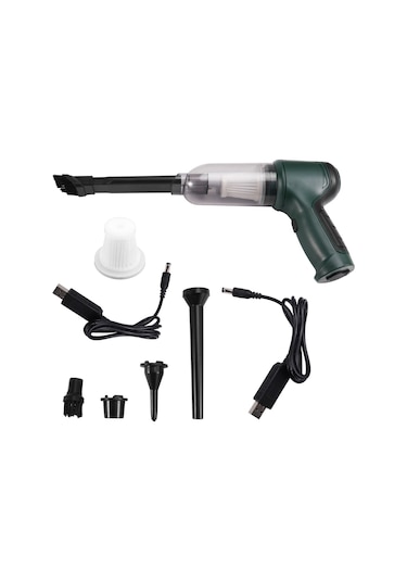 Amigaelegant Mini El Tipi Elektrikli Süpürge Kablosuz Araba Elektrikli Süpürgesi Taşınabilir Yeşil