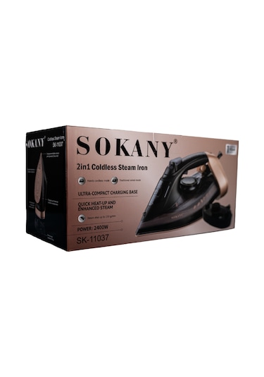 Sokany SK-11037 2400 W Kablolu & Kablosuz Buharlı Ütü Kristal Seramik Taban