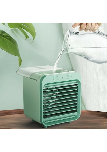 Mini Taşınabilir Fan Soğutucu Vantilatör 4261 Yeşil