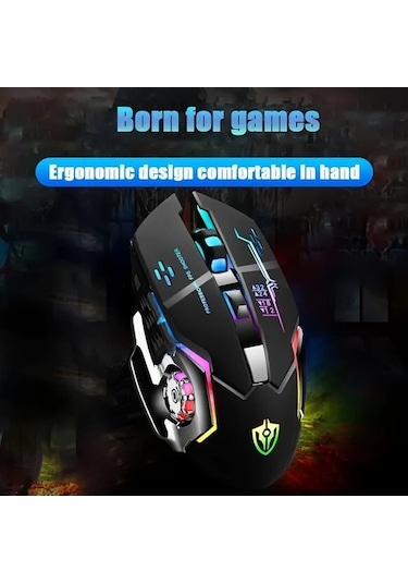 Besthome1 Usb 6 Programlanabilir Düğmeli 3200dpi White Ergonomik Oyun Faresi Pc İçin Mekanik Hissi Arka Aydınlatmalı E-spor -