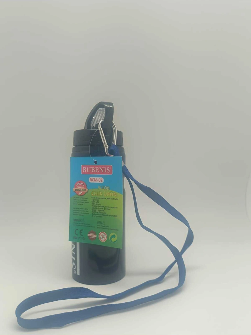 Rcm-02 Çelik Matara 500 Ml Siyah 1 Adet Siyah