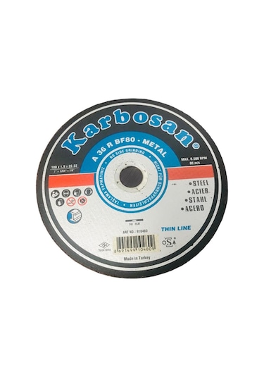 Karbosan 180 x 1.9 Nk Metal Kesme Taşı 25 Adet