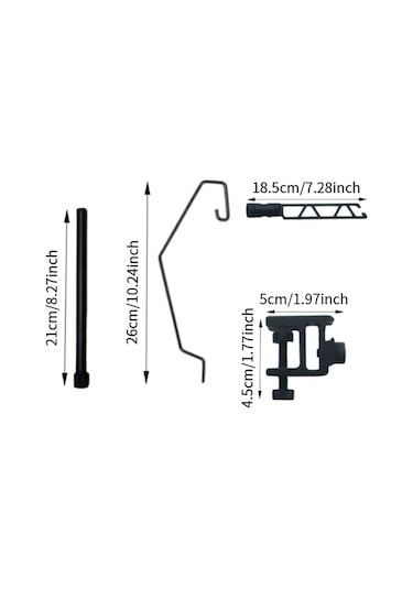 Dolıty Kamp Fener Standı Işık Direği Askı Kısa-direk-21cm Kısa Direk 21cm Çok Renkli