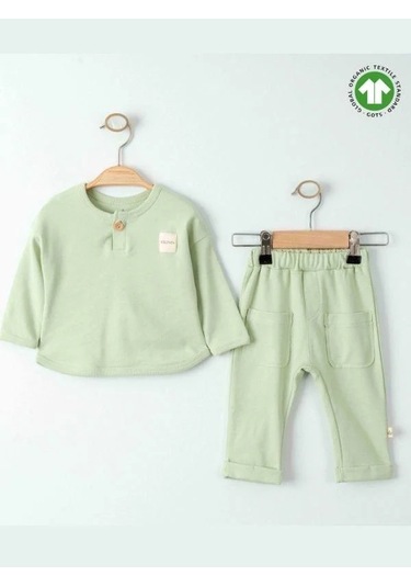 Zekids Bebek Organik Eşofman Takım-15483 Mint