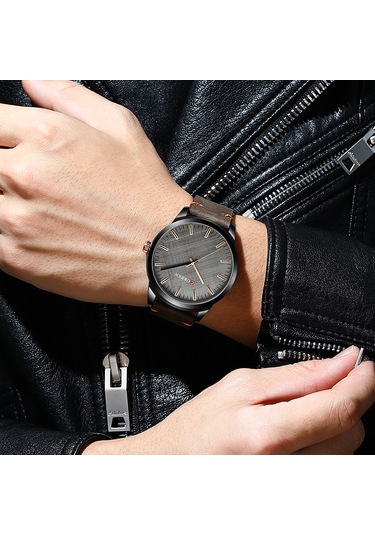 Leezsing Curren 8386 Erkek Kol Saati - Su Geçirmez, Şık Deri Kayışlı, İş Ve Günlük Kullanım İçin Çok Renkli