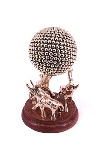 Ahşap Standli Bronz Filler Biblosu