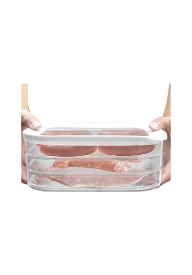 Didadodo 2000 Ml Şeffaf Sucuk Saklama Kabı, Kapaklı Ve Hava Geçirmez Matematiksel Kapak Şeffaf