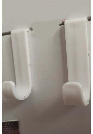 7 Adet Çekmece Dolap Kapağı Mutfak Banyo Askısı Plastik Çok Amaçlı Askı Seti Beyaz