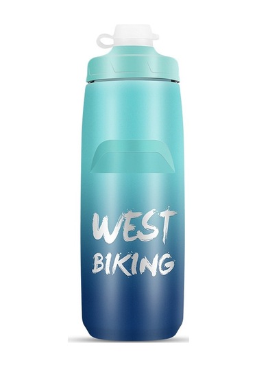 Batı Bisiklet 750ml Bisiklet Su Şişesi Taşınabilir Açık Bisiklet Su Bardağı, Renk: Mavi Degrade Diğer