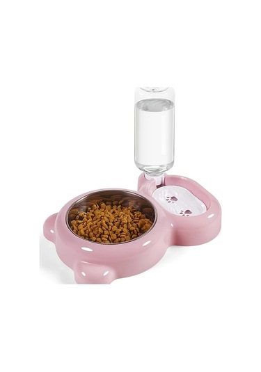 Honeybeeshop Mor Rengi Evcil Hayvanınızı Susuz Bırakmayacak Çift Kase Seti Ve Otomatik Su Dispenseri