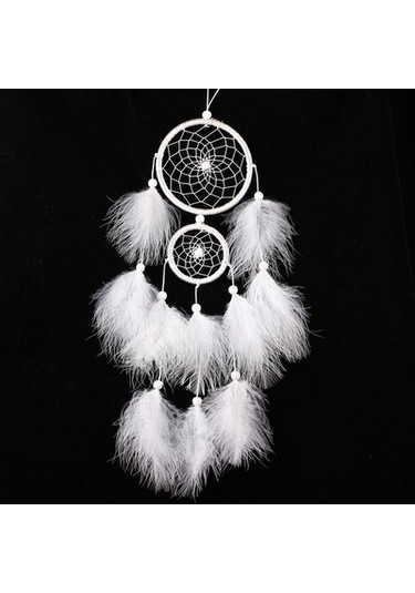 Lijinxu Dreamy White Dream Catcher Tüy Duvar Asılı Dekorasyon 2