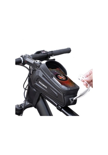 Rockbros Su Geçirmez Telefon Bisiklet Çantası Siyah