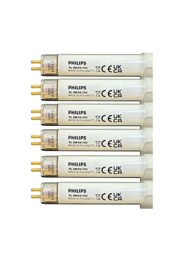6 Adet Philips 8w 765 Beyaz Işık 6500k G5 Duylu T5 Floresan