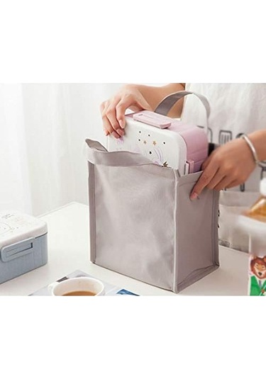 Öğle Yemeği Çantası Özlü Taşınabilir Yalıtımlı Termal Öğle Yemeği Çantası Oxford Bento Kese Ofis Piknik İçeceği Soğuk Yalıtım Düzenleyici Tote Aksesuarları 4 Siyah