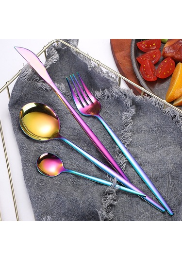 Ximistore9 Ev Ve Otel İçin Çelik Bıçak-çatal-kadeh Seti: Gümüş/rose Altın Renkli, Dayanıklı, Ev Kullanıma Uygun 4-5 Parça Takım Diğer
