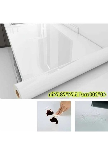 Trendooze Gaojunshop01 Su Geçirmez Duvar Kağıdı, 15.75x78.74 Inç, Beyaz, Kullanışlı Renk Seçenekleri