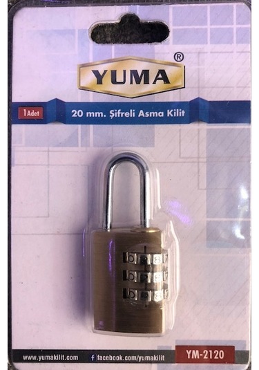 Yuma Pirinç Şifreli Asma Kilit 20 Mm