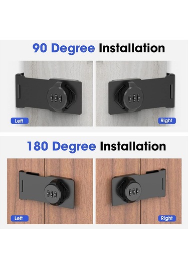 Ofis Dosya Dolabı Kilidi Siyah İçin Anahtarsız Dolap Kombinasyon Mandalı